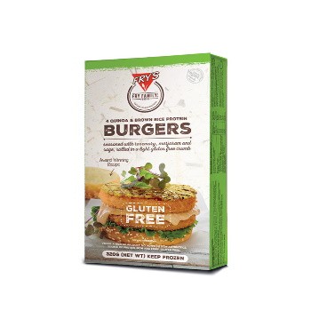 Vegan Μπιφτέκι Κινόα & Καστανή Πρωτεΐνη Fry's 320γρ. Gluten Free (4τμχ)