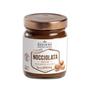 Nocciolata Premium Cream Κρέμα Κακάο και Κομμάτια Φουντουκιού Χωρίς Ζάχαρη Sisinni